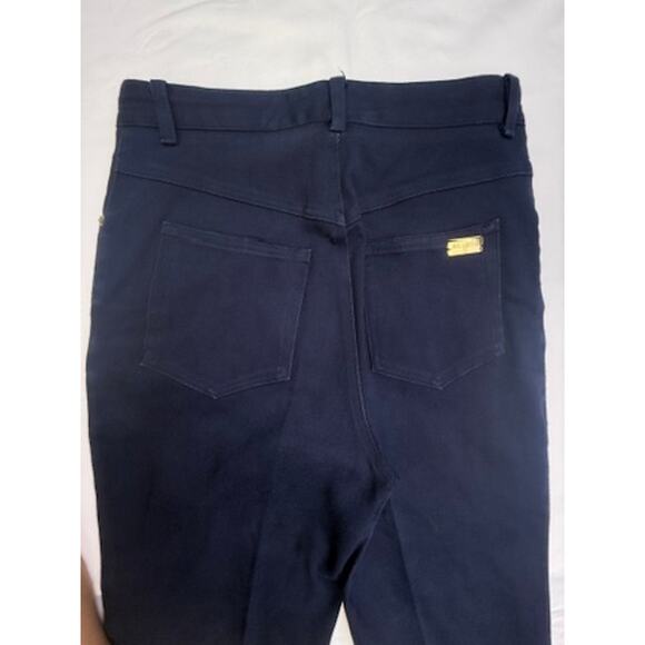 St. John Sport Signature Knit Jeans Navy Slim Leg Pants Size 8 - Picture 11 of 16